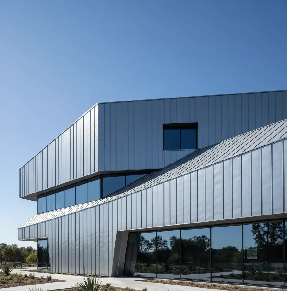 Architectonische toepassingen zink